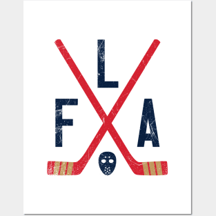 FLA Retro Sticks - White Posters and Art